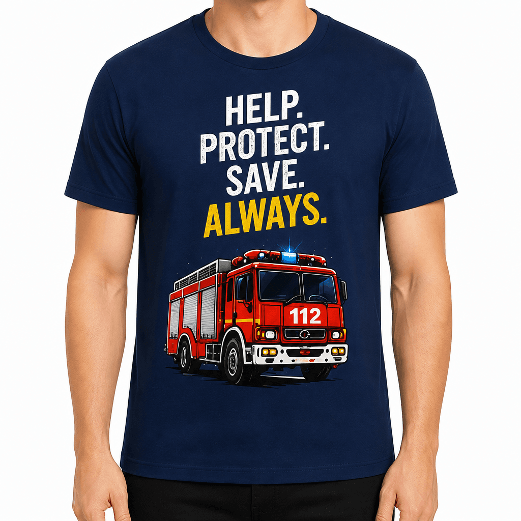 Firefighter T-Shirt – Help. Protect. Save. Always.