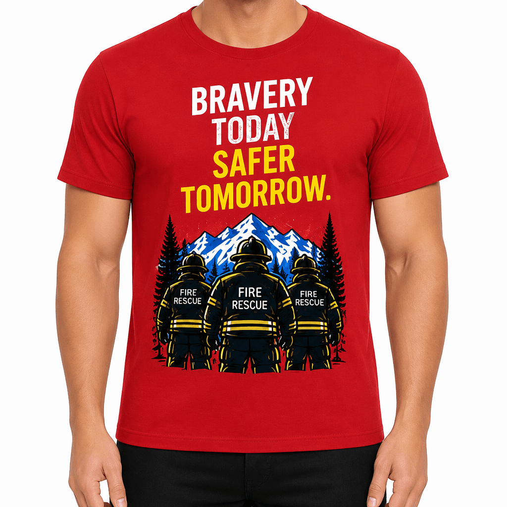 Firefighter T-Shirt – Bravery today safer tomorrow.