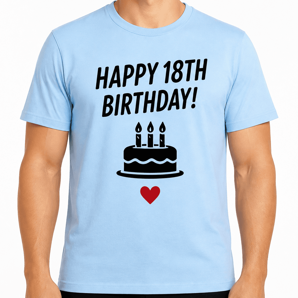 18th Birthday T-Shirt – Happy 18th birthday!