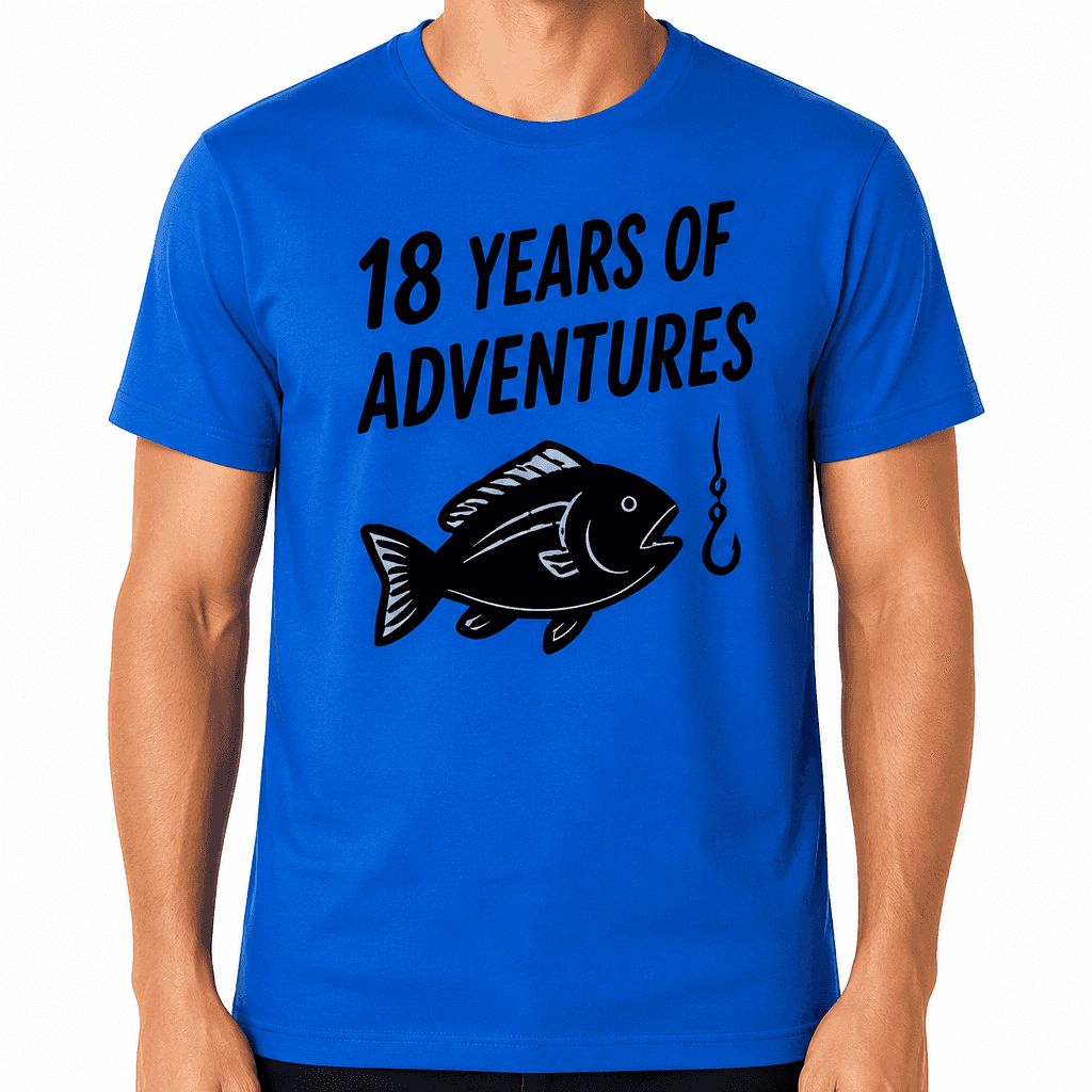 18th Birthday T-Shirt ā 18 years of adventures
