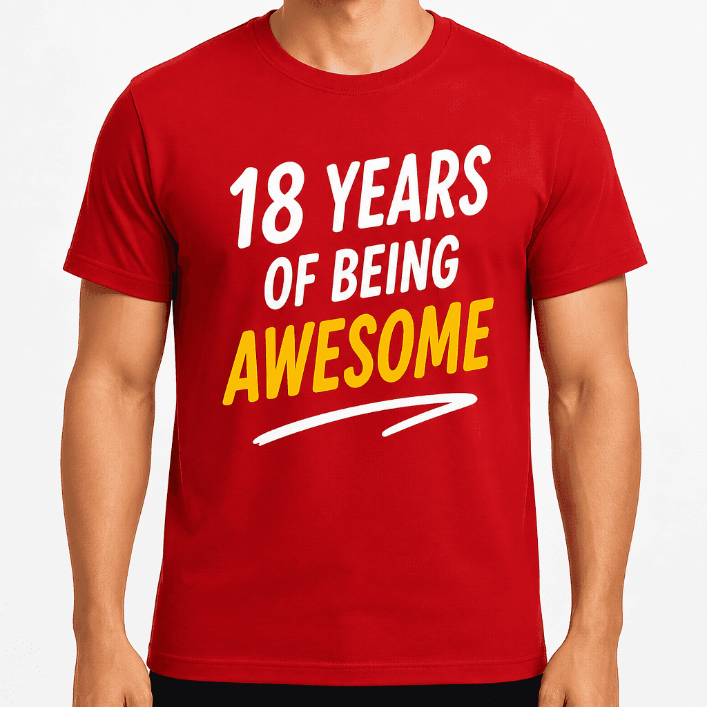 18th Birthday T-Shirt ā 18 years of being awesome
