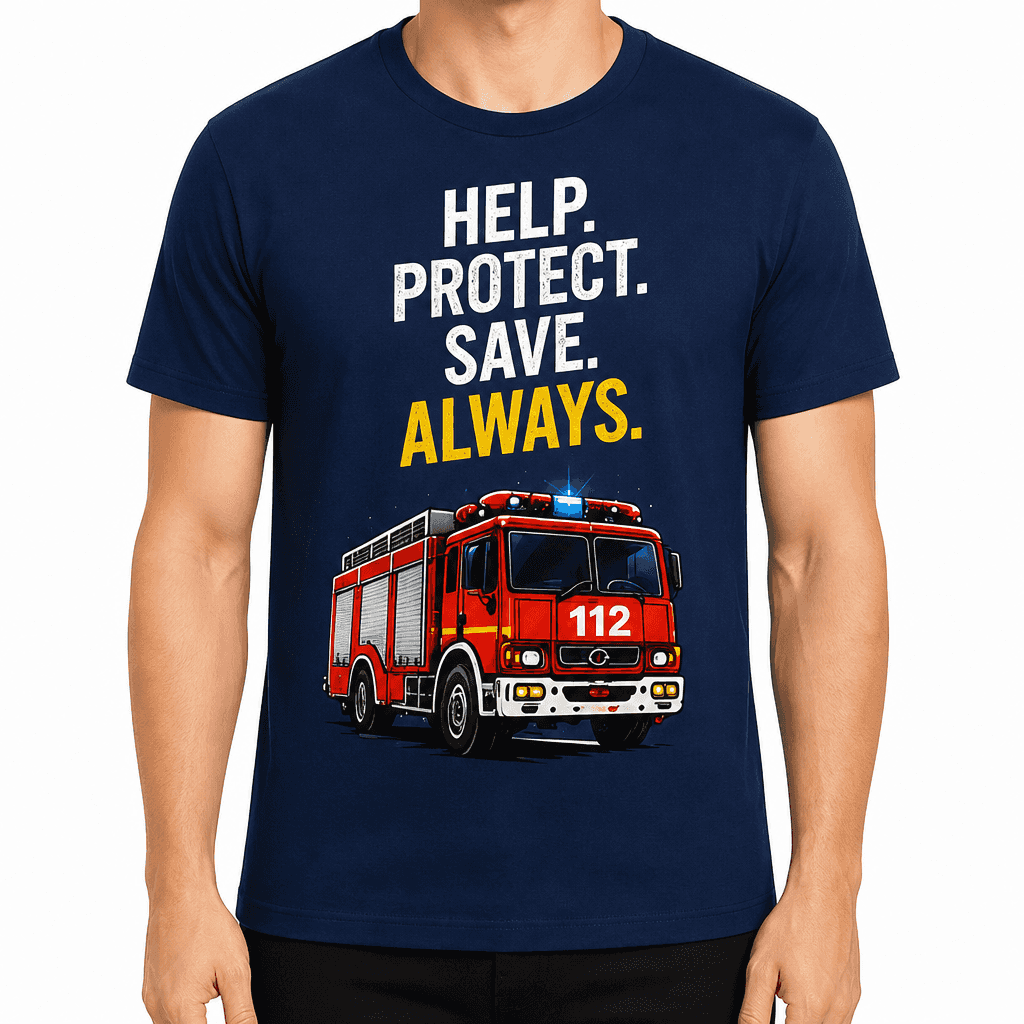 Firefighter T-Shirt β Help. Protect. Save. Always.