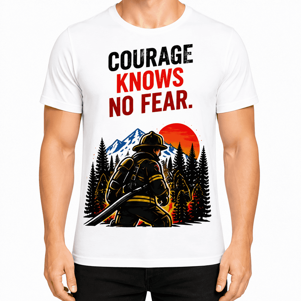 Firefighter T-Shirt β Courage knows no fear.