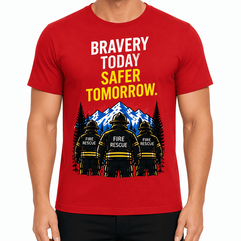 Firefighter T-Shirt β Bravery today safer tomorrow.