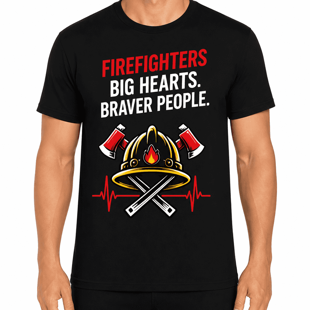 Firefighter T-Shirt β Firefighters big hearts. Braver people.