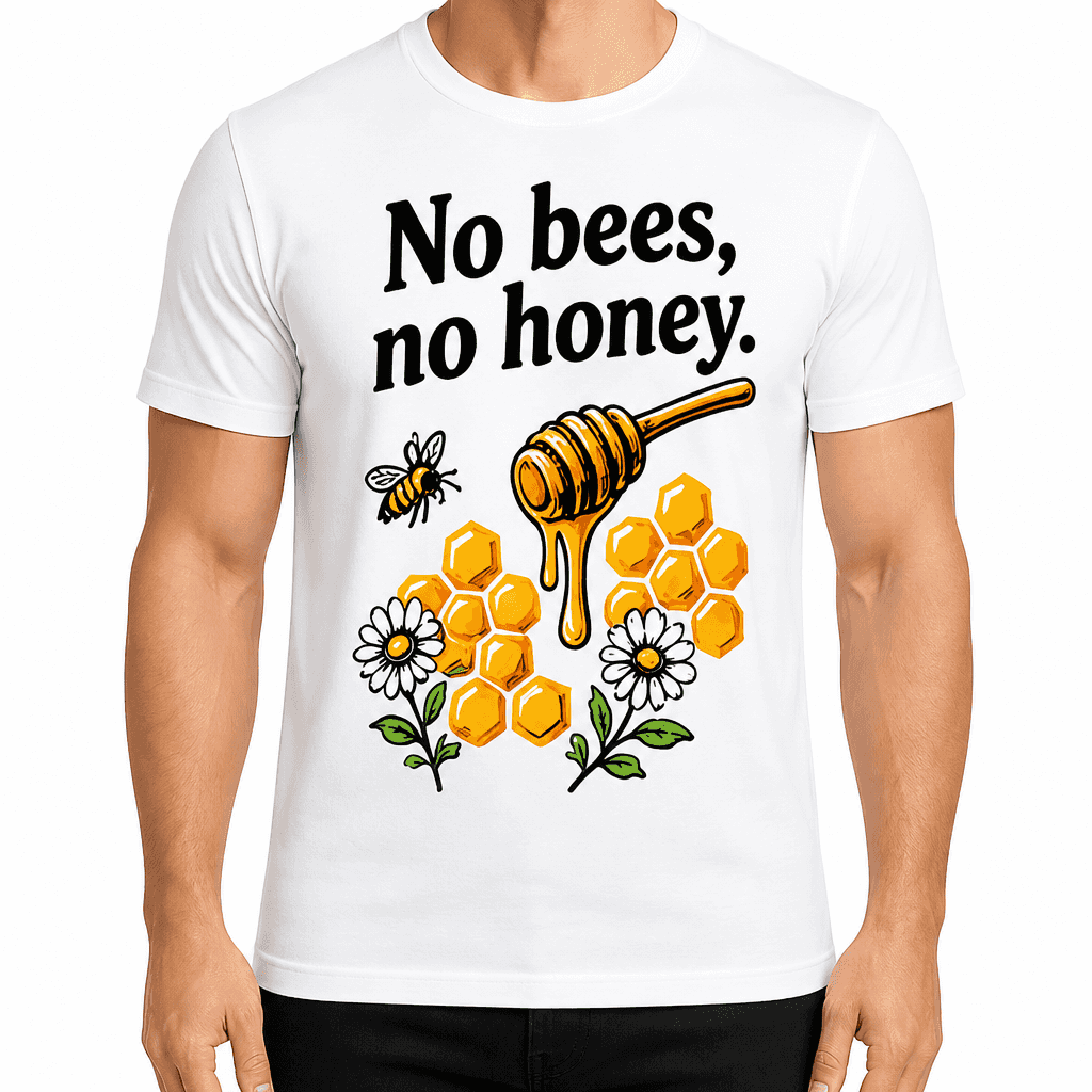 Beekeeper T-shirt β No bees, no honey.