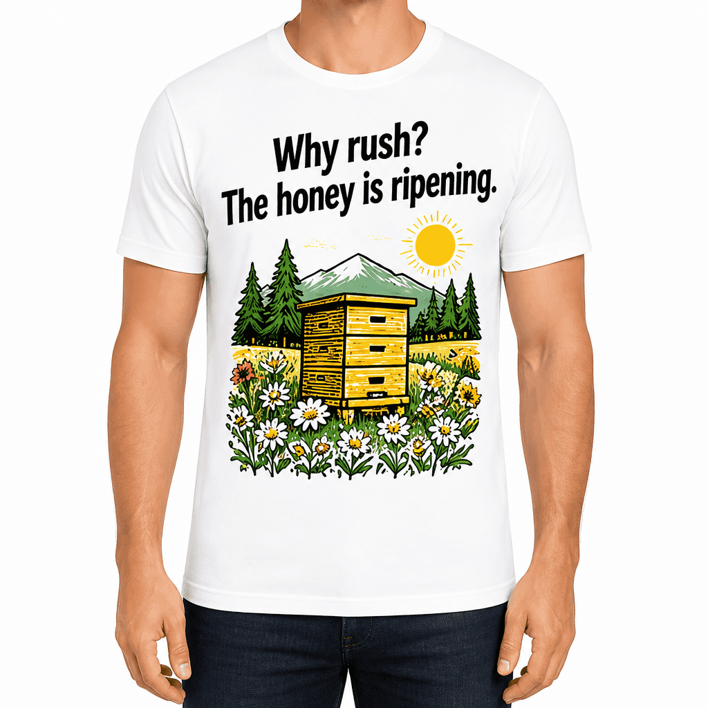 Beekeeper T-shirt β Why rush? The honey is ripening.