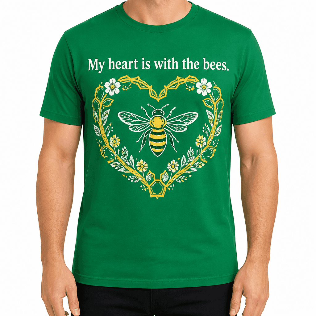 Beekeeper T-shirt β My heart is with the bees.
