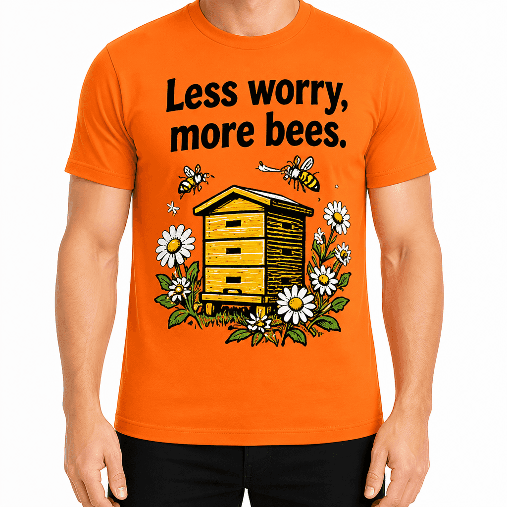 Beekeeper T-shirt β Less worry, more bees.