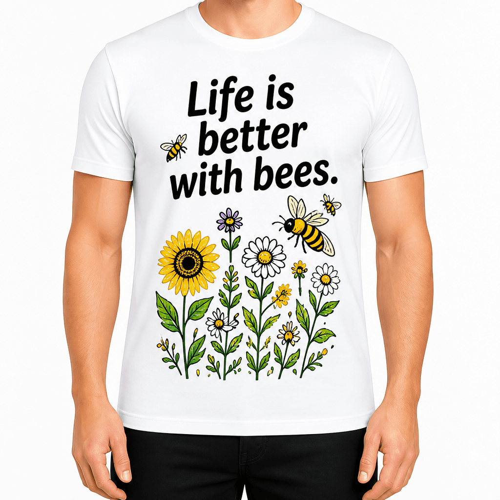 Beekeeper T-shirt – Life is better with bees.