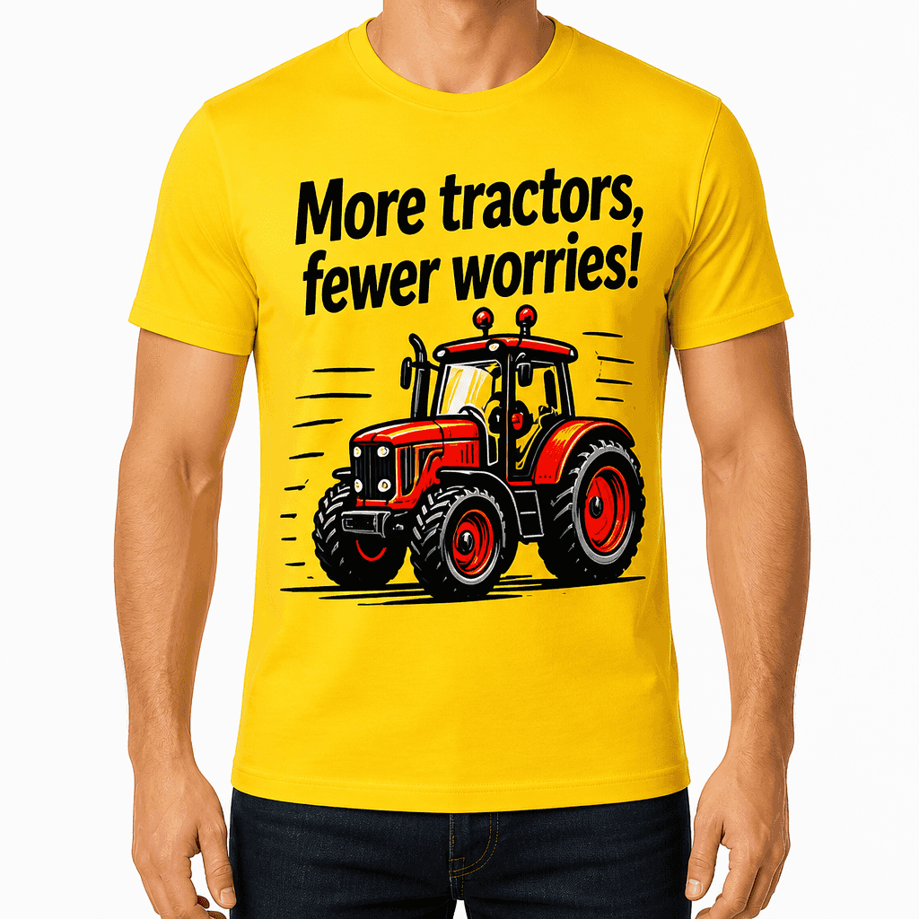 Farmer T-shirt β More tractors, fewer worries!