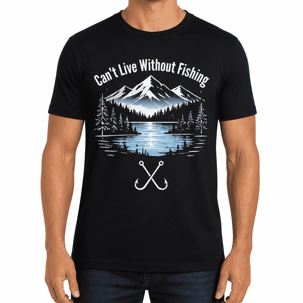 Angler T-shirt β Can't Live Without Fishing