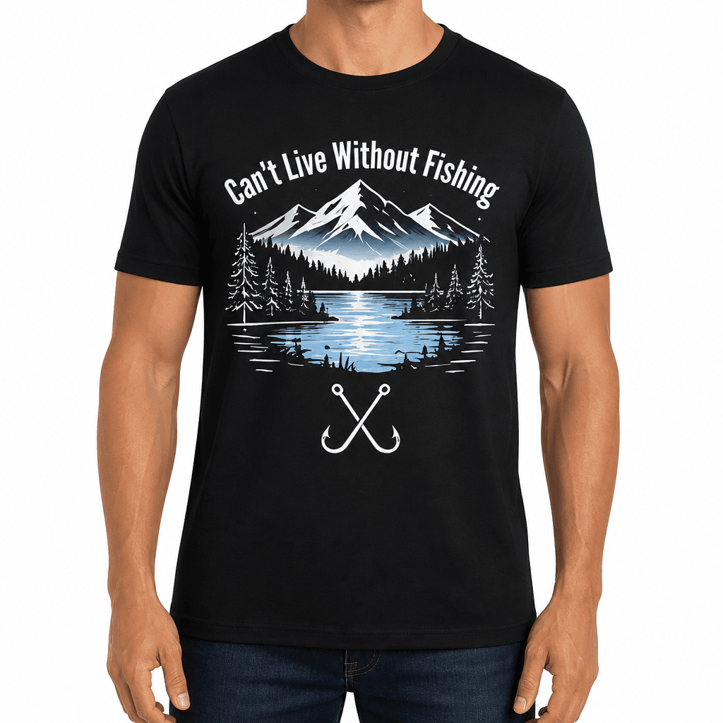 Angler T-shirt – Can't Live Without Fishing