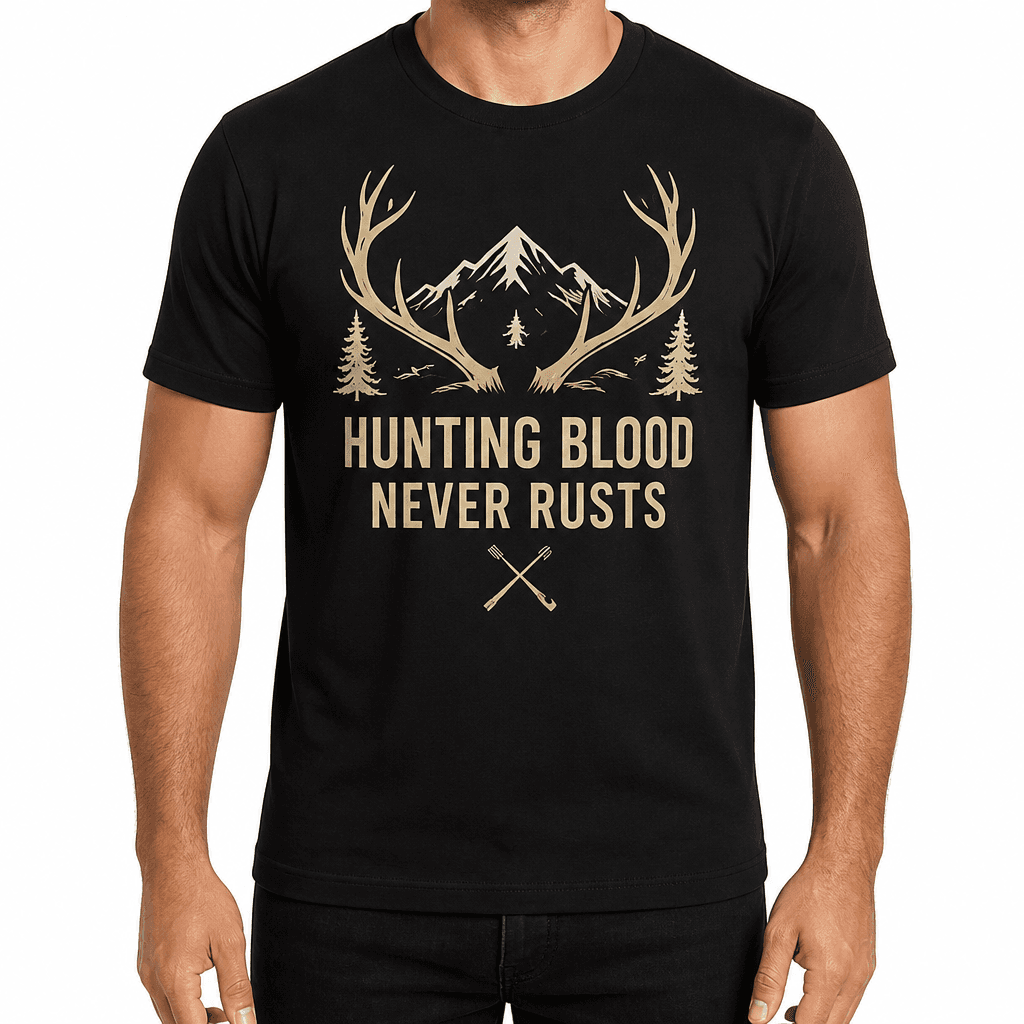 Hunter T-Shirt β HUNTING BLOOD NEVER RUSTS