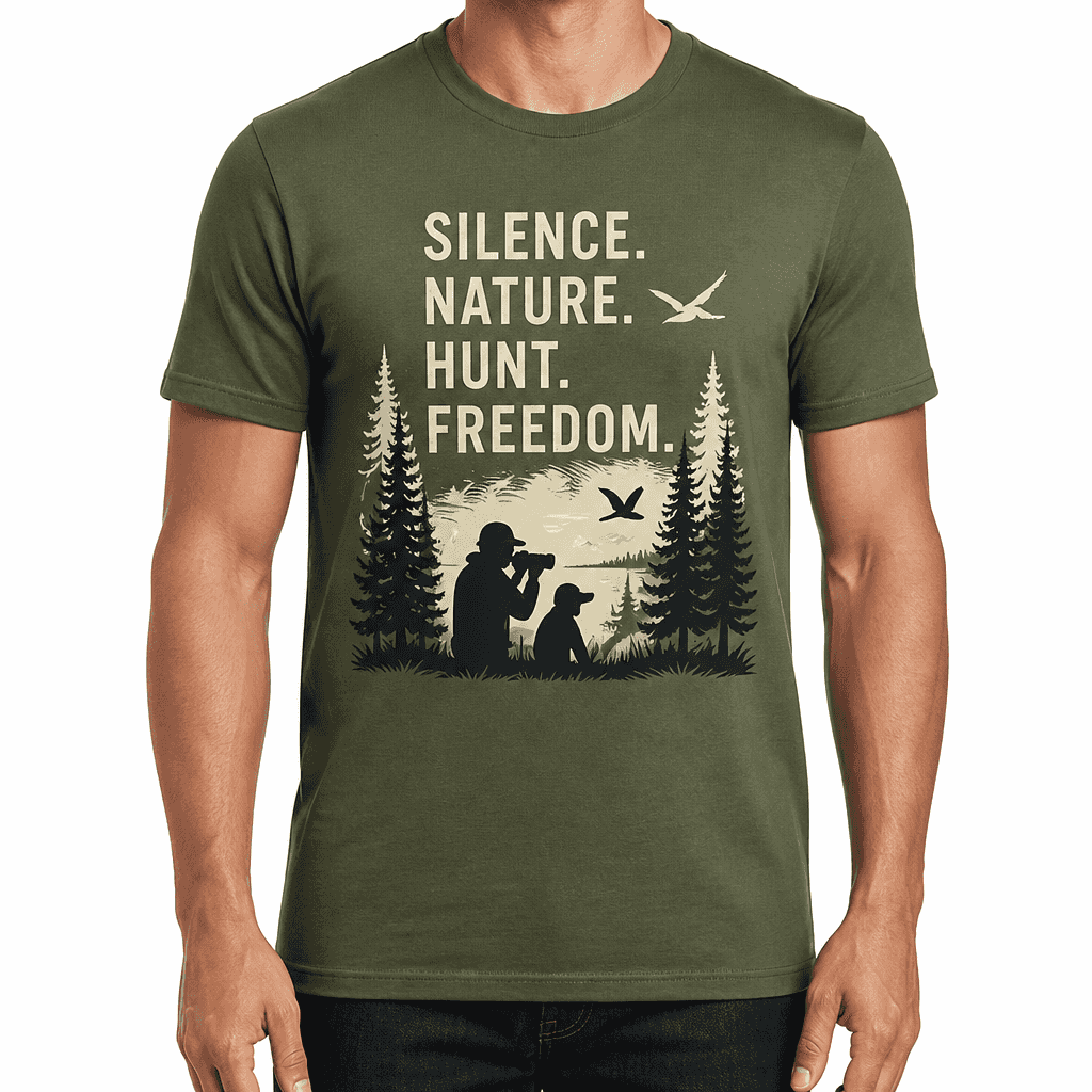 Hunter T-Shirt – SILENCE. NATURE. HUNT. FREEDOM.