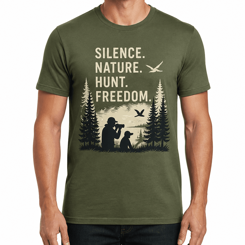 Hunter T-Shirt β SILENCE. NATURE. HUNT. FREEDOM.