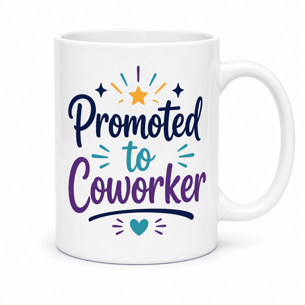 Funny Mug for Coworkers – Promoted to Coworker
