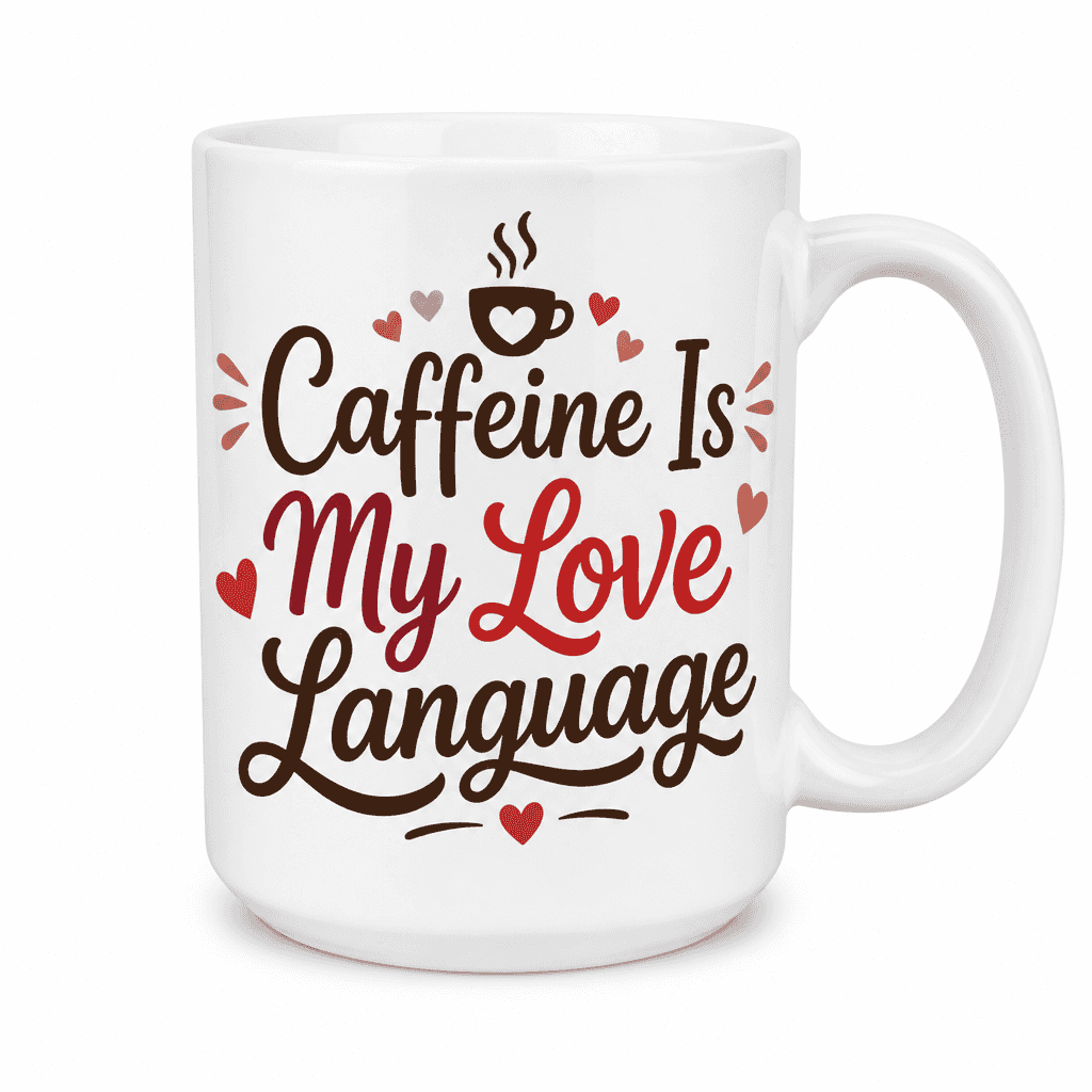 Caffeine Is My Love Language Funny Mug