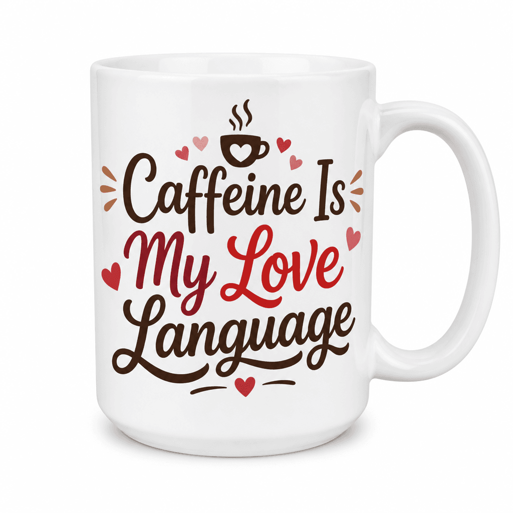 Caffeine Is My Love Language Funny Mug