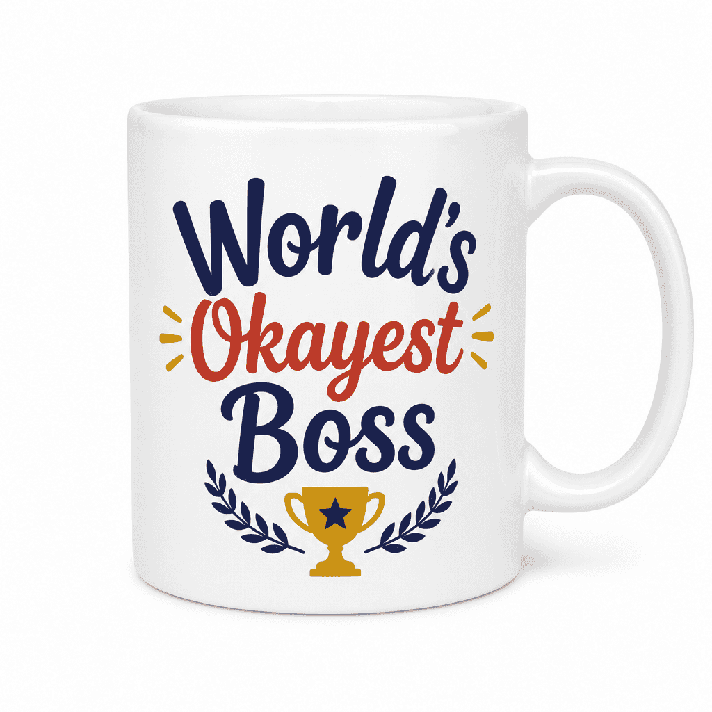 World's Okayest Boss Funny Mug