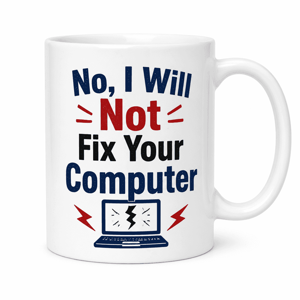 No, I Will Not Fix Your Computer Funny Mug