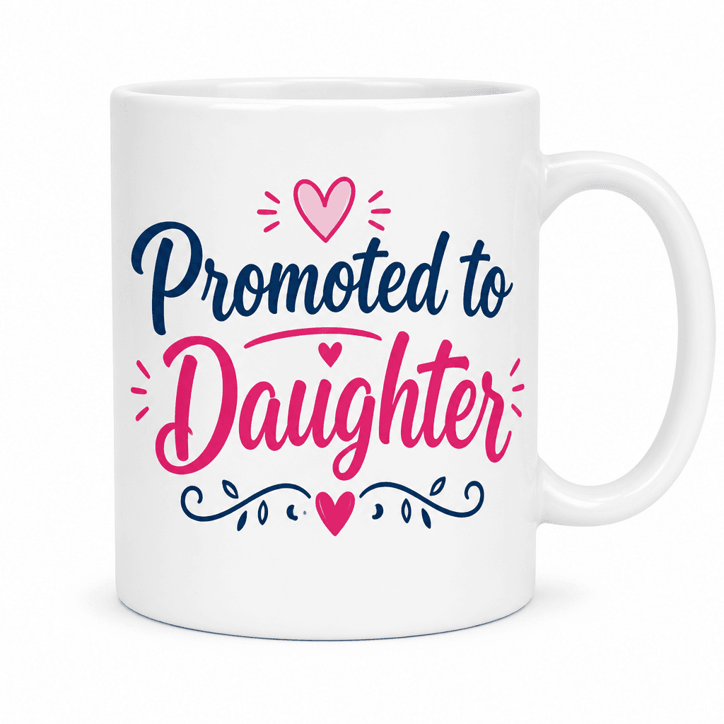 Funny Mug – Promoted to Daughter