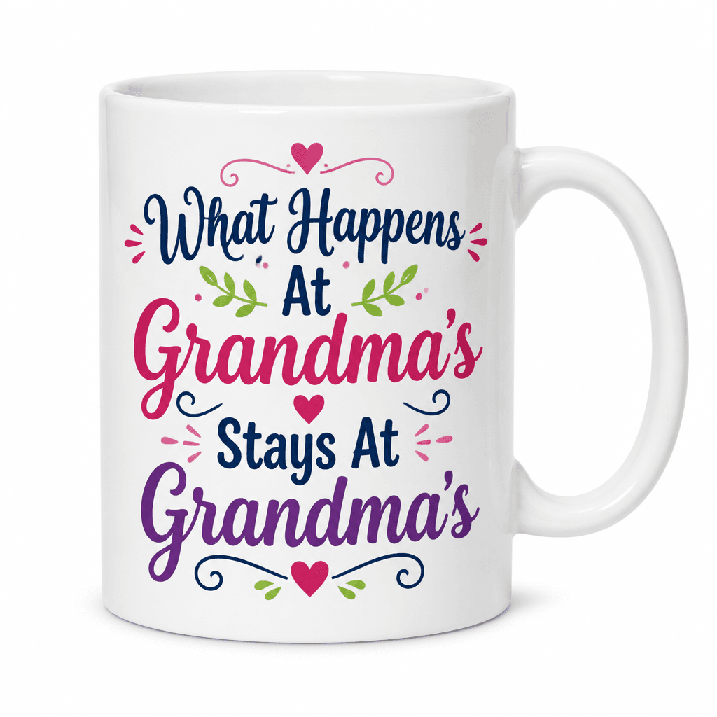 What Happens At Grandma's Stays At Grandma's Funny Mug