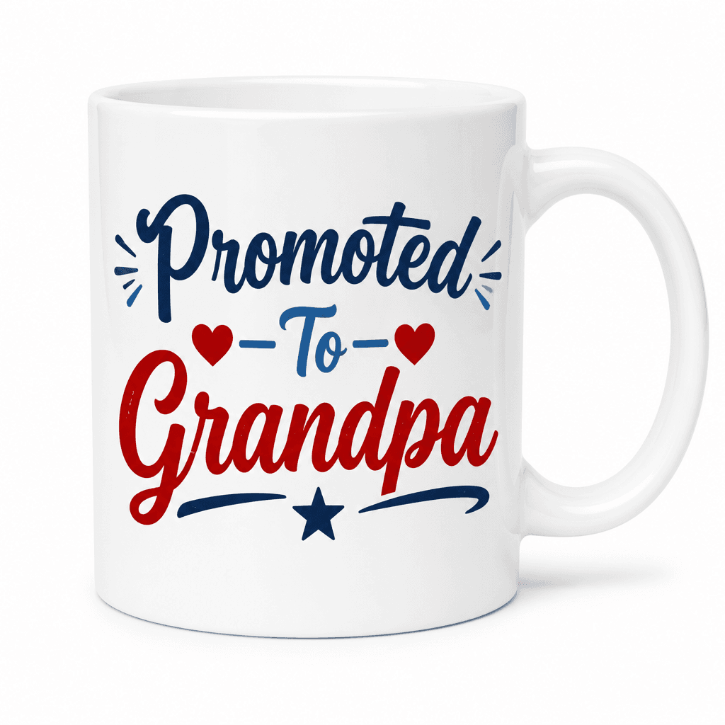 Promoted To Grandpa Funny Mug