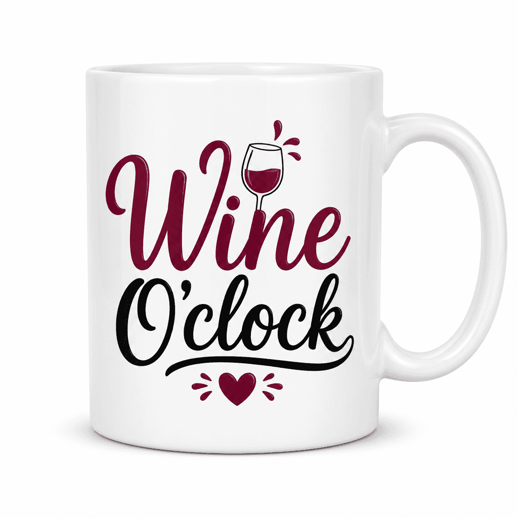Wine O'clock Funny Mug