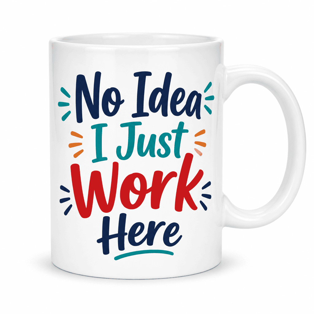 No Idea I Just Work Here - Mug
