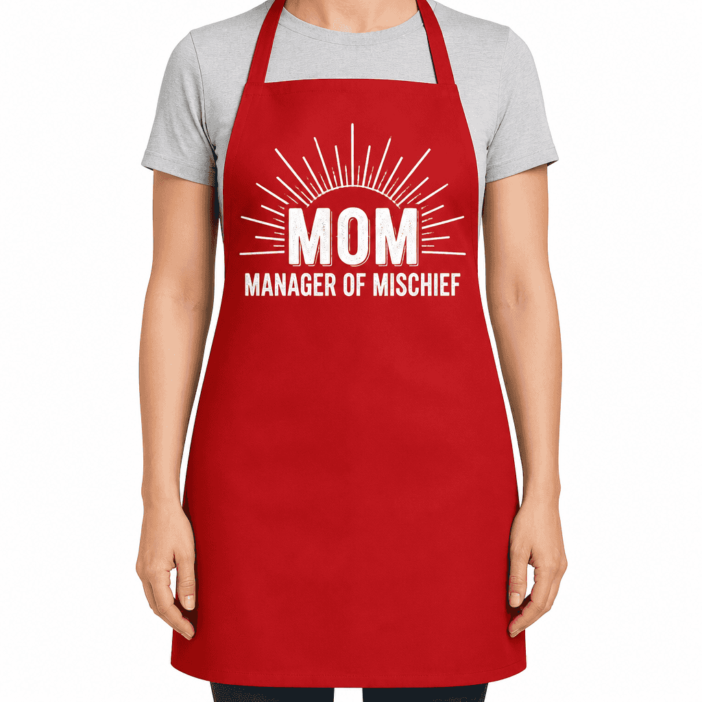 Funny Apron for Moms – Mom Manager of Mischief
