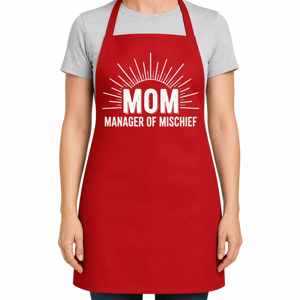 Funny Apron for Moms – Mom Manager of Mischief