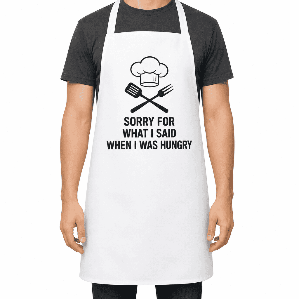 Sorry For What I Said When I Was Hungry Funny Apron