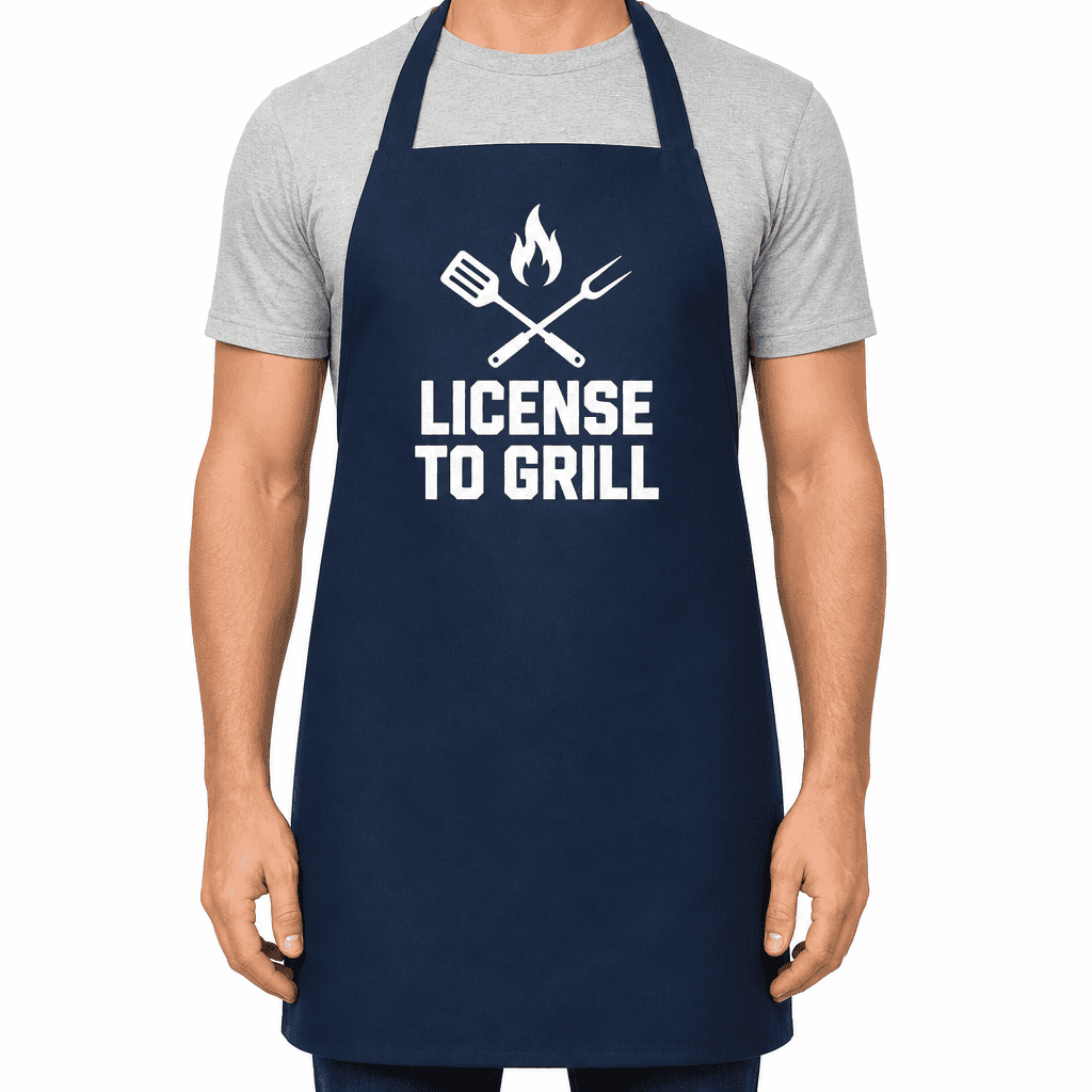 License To Grill Funny Apron
