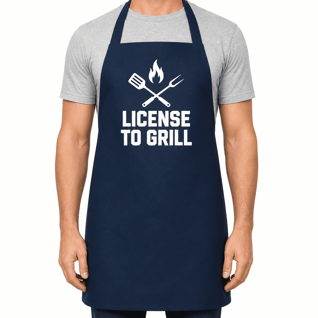 License To Grill Funny Apron
