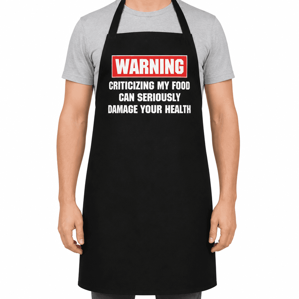 WARNING Criticizing My Food - Apron