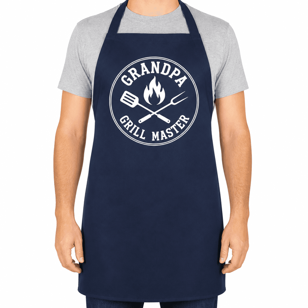 Grandpa The Grill Master Funny Apron