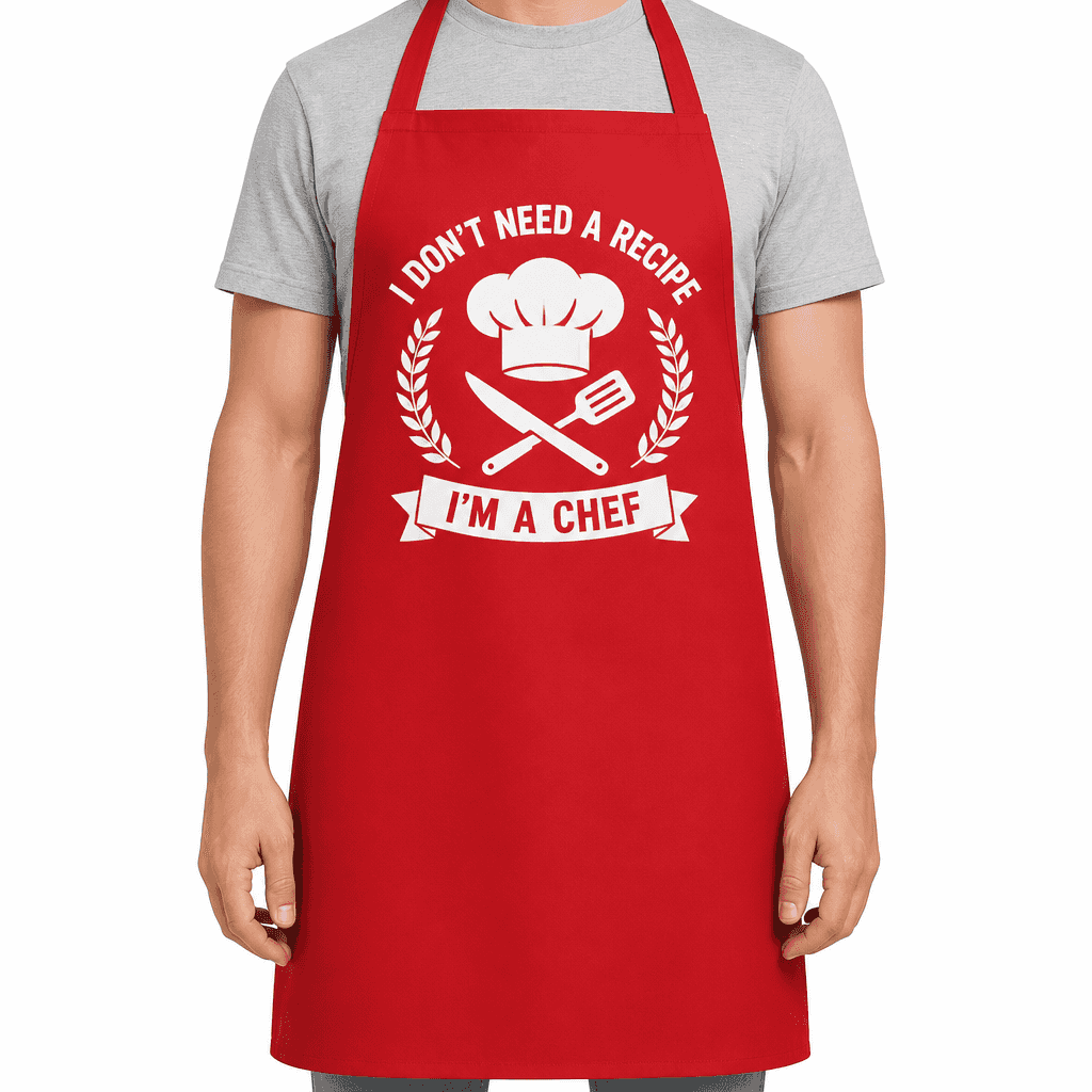 Funny Apron for Sarcastic People ā I Don't Need A Recipe I'm A Chef