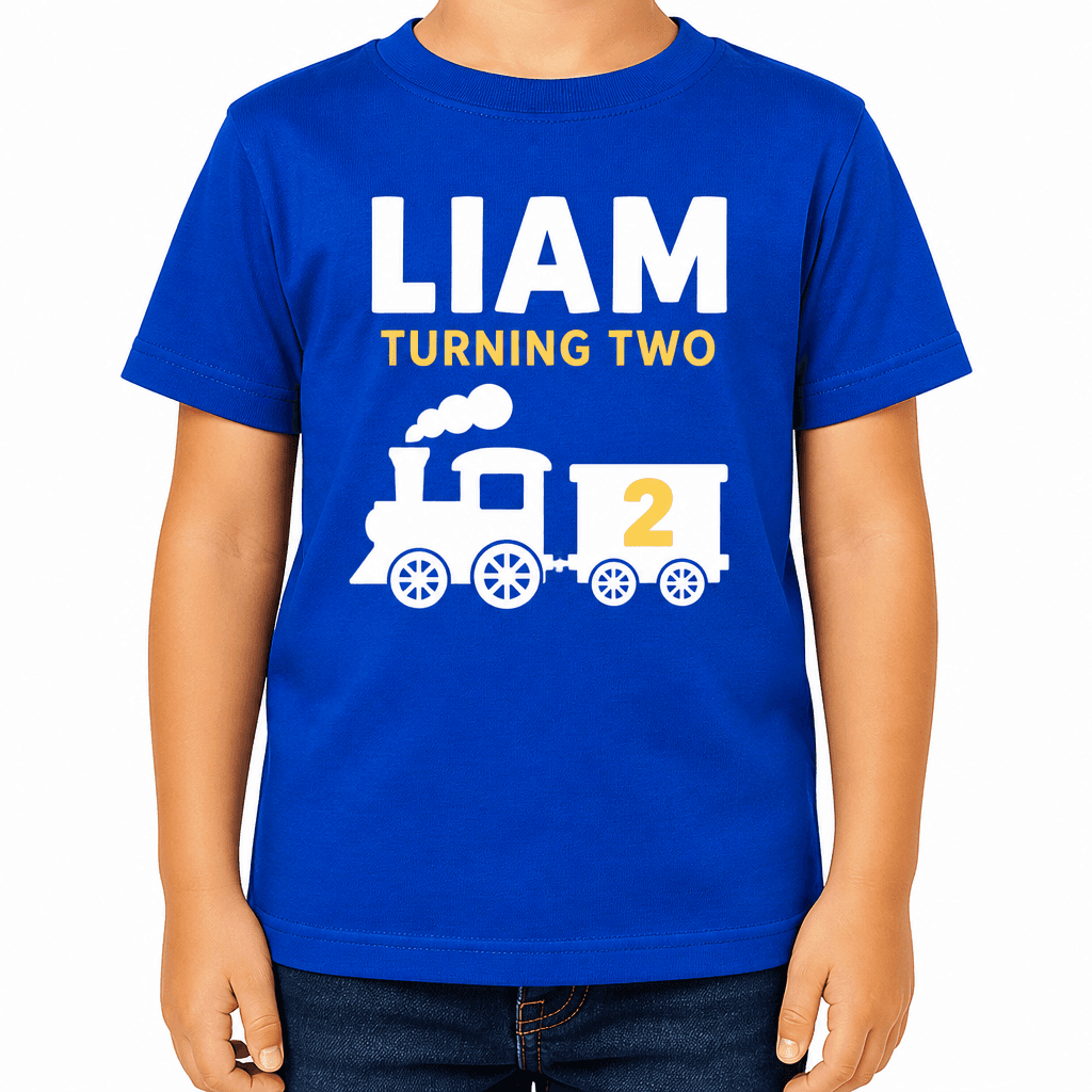 Turning Two with your name and age - T-Shirt