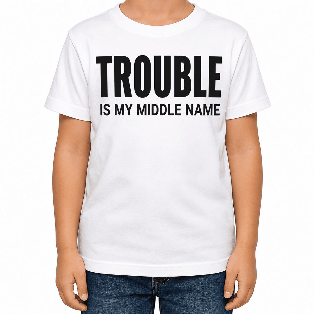 TROUBLE IS MY MIDDLE NAME - T-Shirt