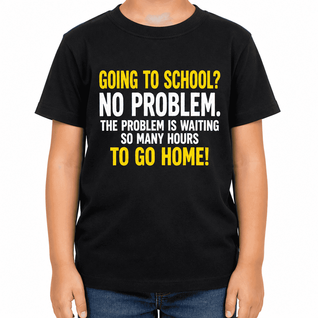 Morsom skole-t-skjorte «No problem»