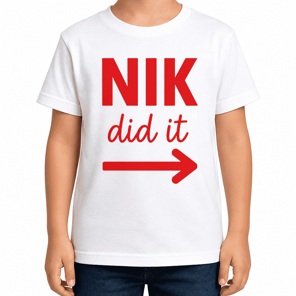 Custom Name Did It - Kids T-Shirt