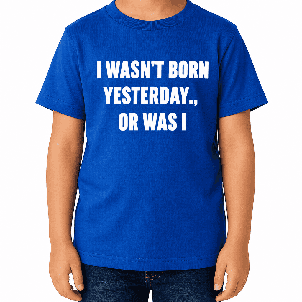 I WASNβT BORN YESTERDAY.., OR WAS I - Kids' T-Shirt