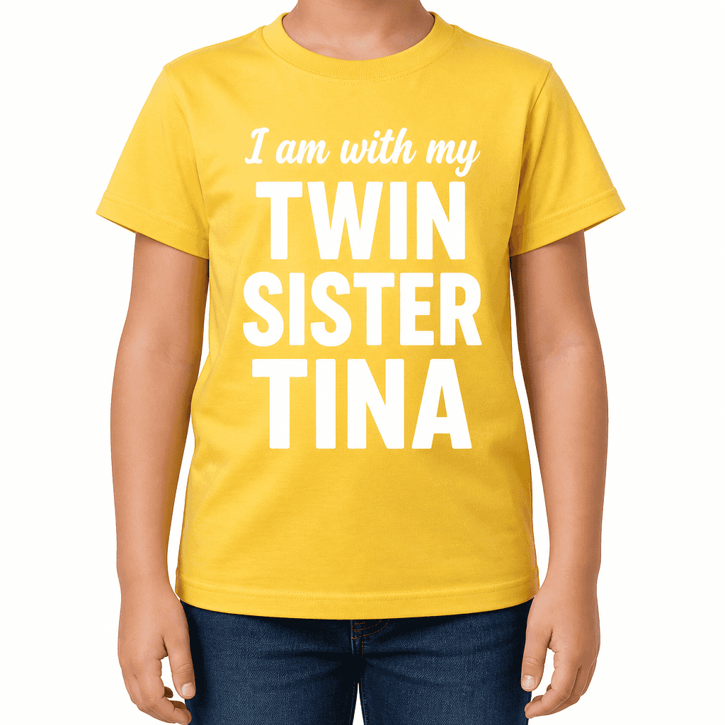 I am with my TWIN SISTER TINA - T-Shirt
