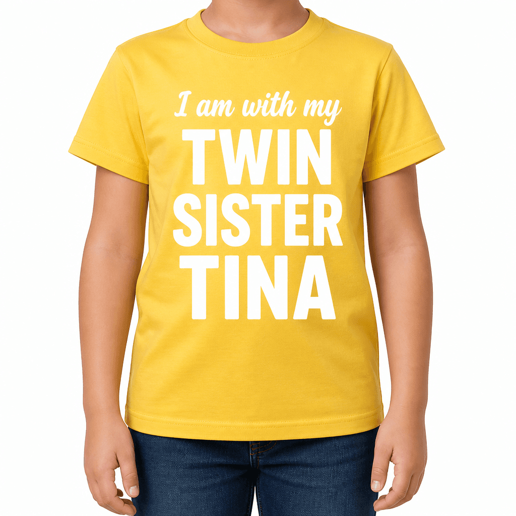 I am with my TWIN SISTER TINA - T-Shirt