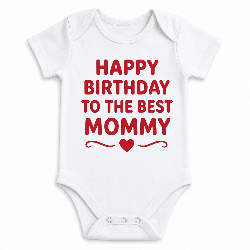 Funny Baby Bodysuit for Moms – Happy Birthday To The Best Mommy