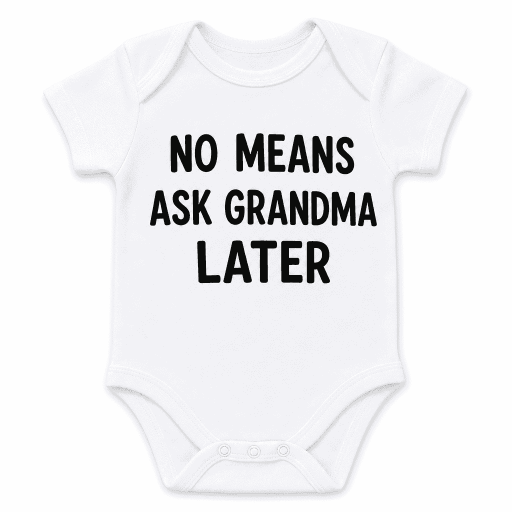 NO Means Ask Grandma - Baby Bodysuit