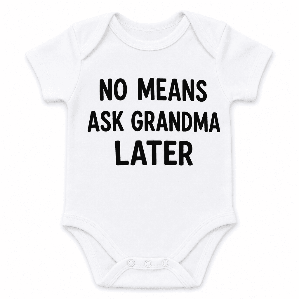 NO Means Ask Grandma - Baby Bodysuit