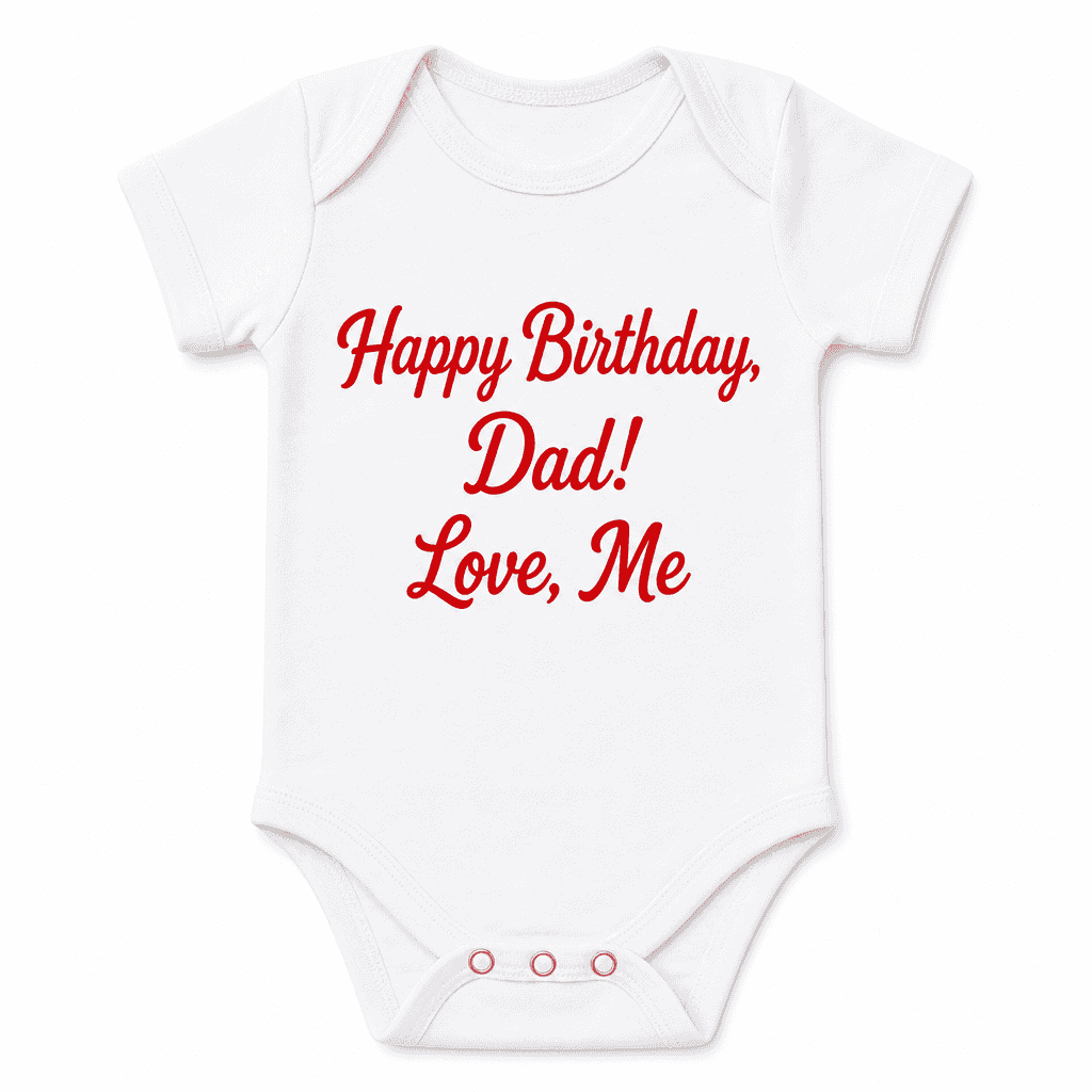 Happy Birthday Dad - Baby Bodysuit