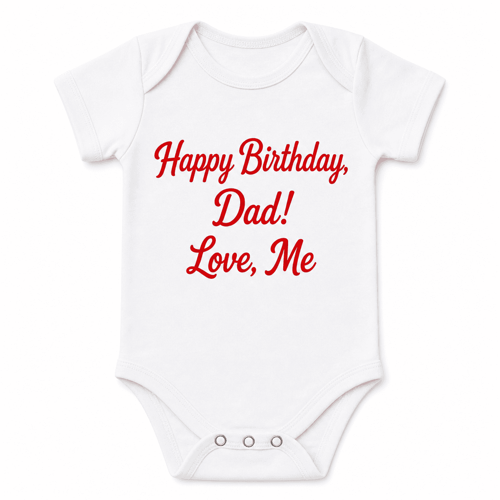 Happy Birthday Dad - Baby Bodysuit